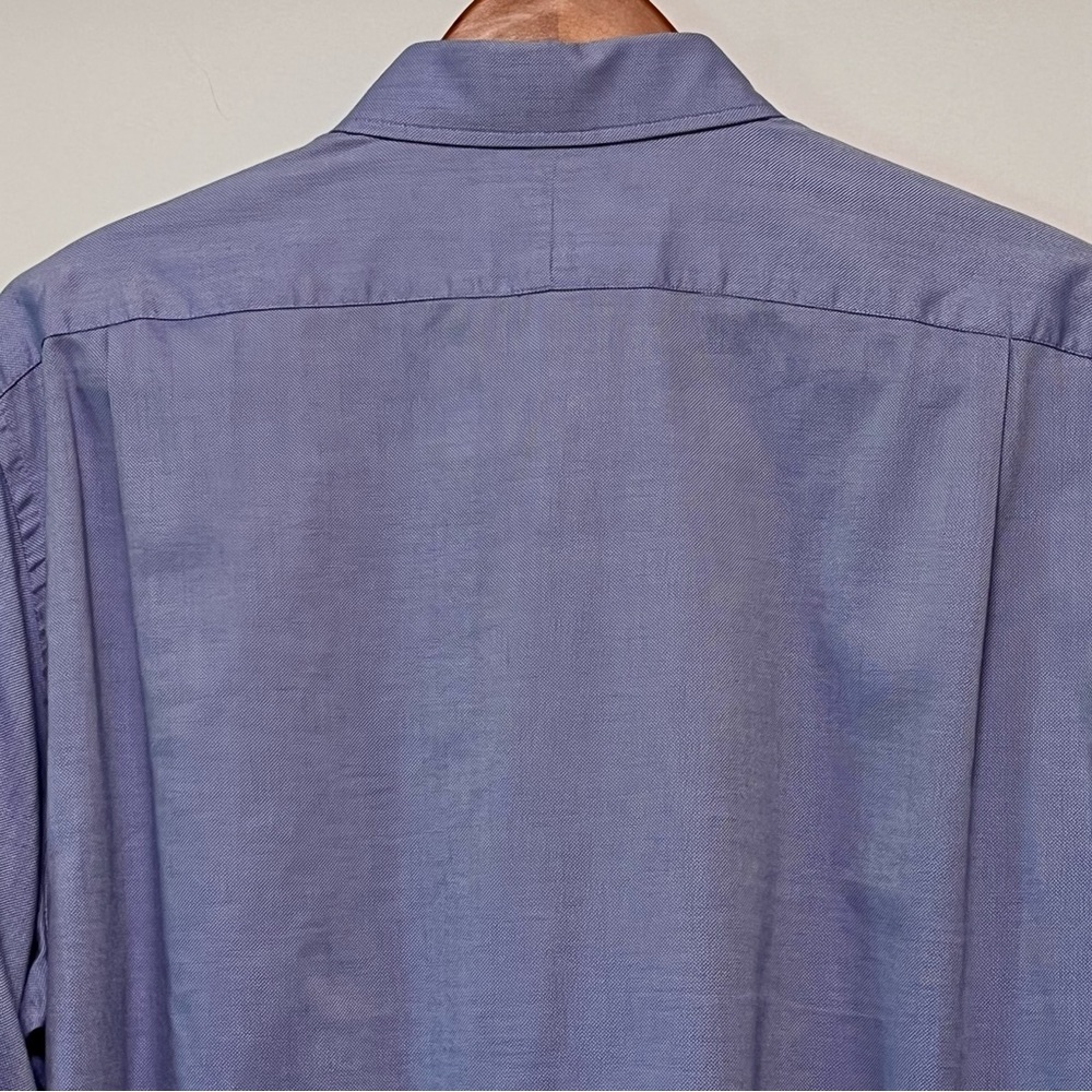 J.CREW Thompson Shirtings 80's 2-Ply Long Sleeve Shirt XL Blue 17-17 1/2 Career - Picture 8 of 14